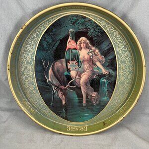 VTG Cheinco Clysmic King of Table Water Drink Serving Tray Advertising Metal 14"